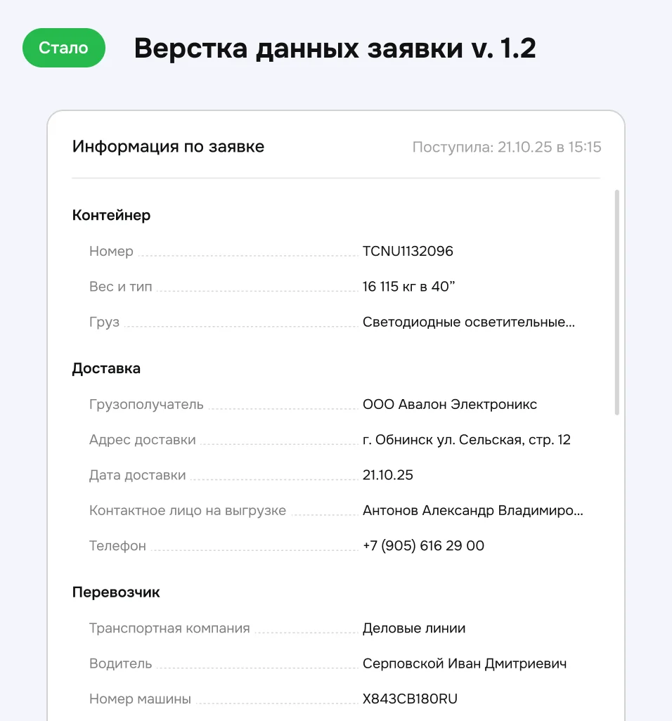 Верстка данных заявки v. 1.2