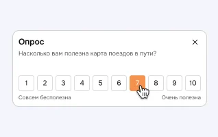 Опрос удовлетворённости операторов по шкале от 1 до 10